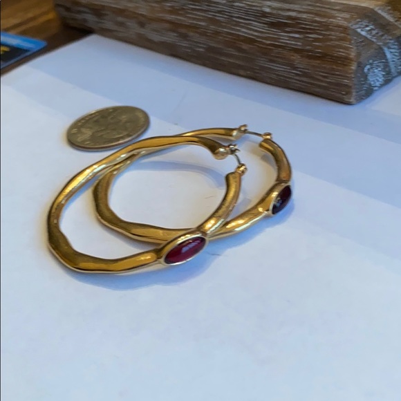 Gold Toned Hoops - Picture 4 of 4